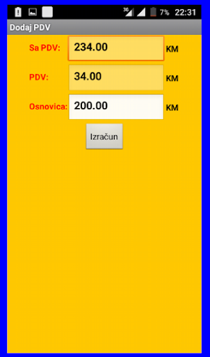PDV KALKULATOR Screen 2