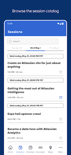 Screenshot of Atlassian Events