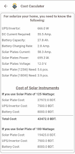 Solar Cost Estimate