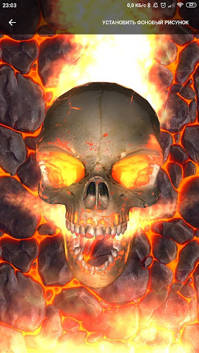 Android application Skull wallpaper screenshort