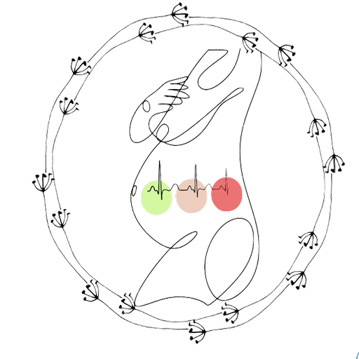 Monitoring contractions: Timer logo