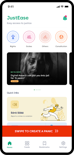 Android application JustEase screenshort