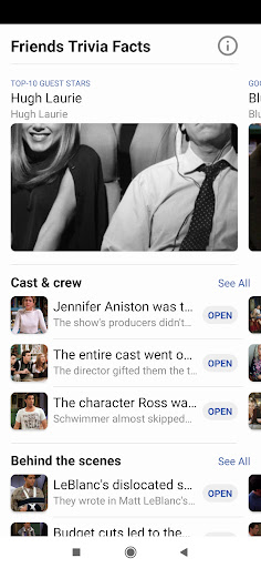 Friends Trivia Facts Screen 2