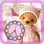 Cover Image of Descargar Cute Teddy Bear Clock  APK