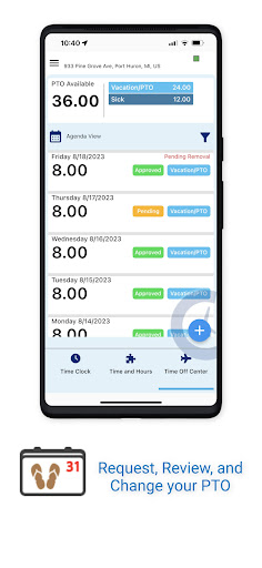 TimeTrakGO Employee Time Clock Screen 3