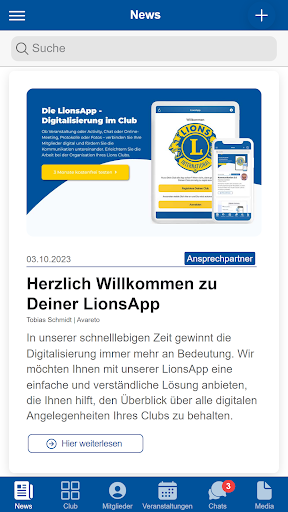 Android application LionsApp screenshort
