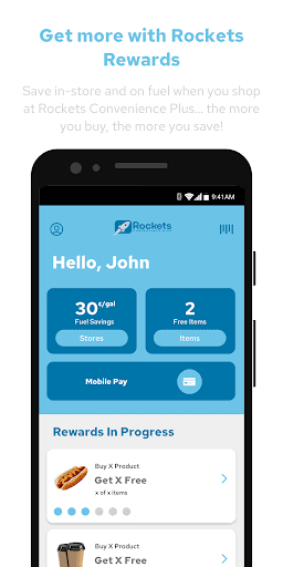 Android application Rocket Rewards screenshort