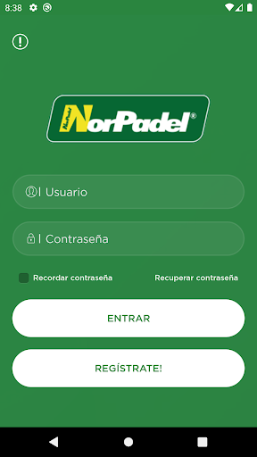 Android application NorPadel Gijon screenshort