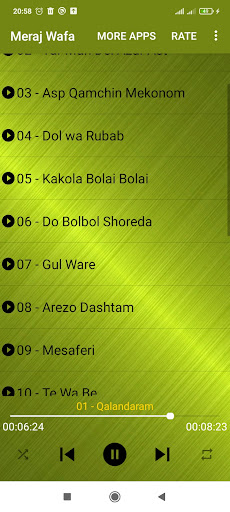 آهنگ های گلچین معراج وفا Screen 2