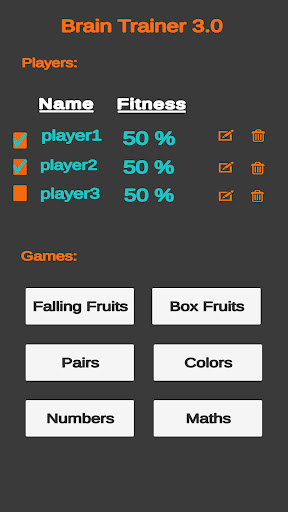 Android application Brain Trainer 3.0 screenshort