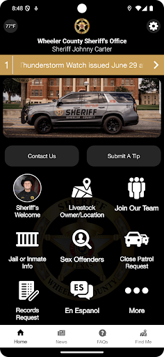 Android application Wheeler County Sheriff TX screenshort
