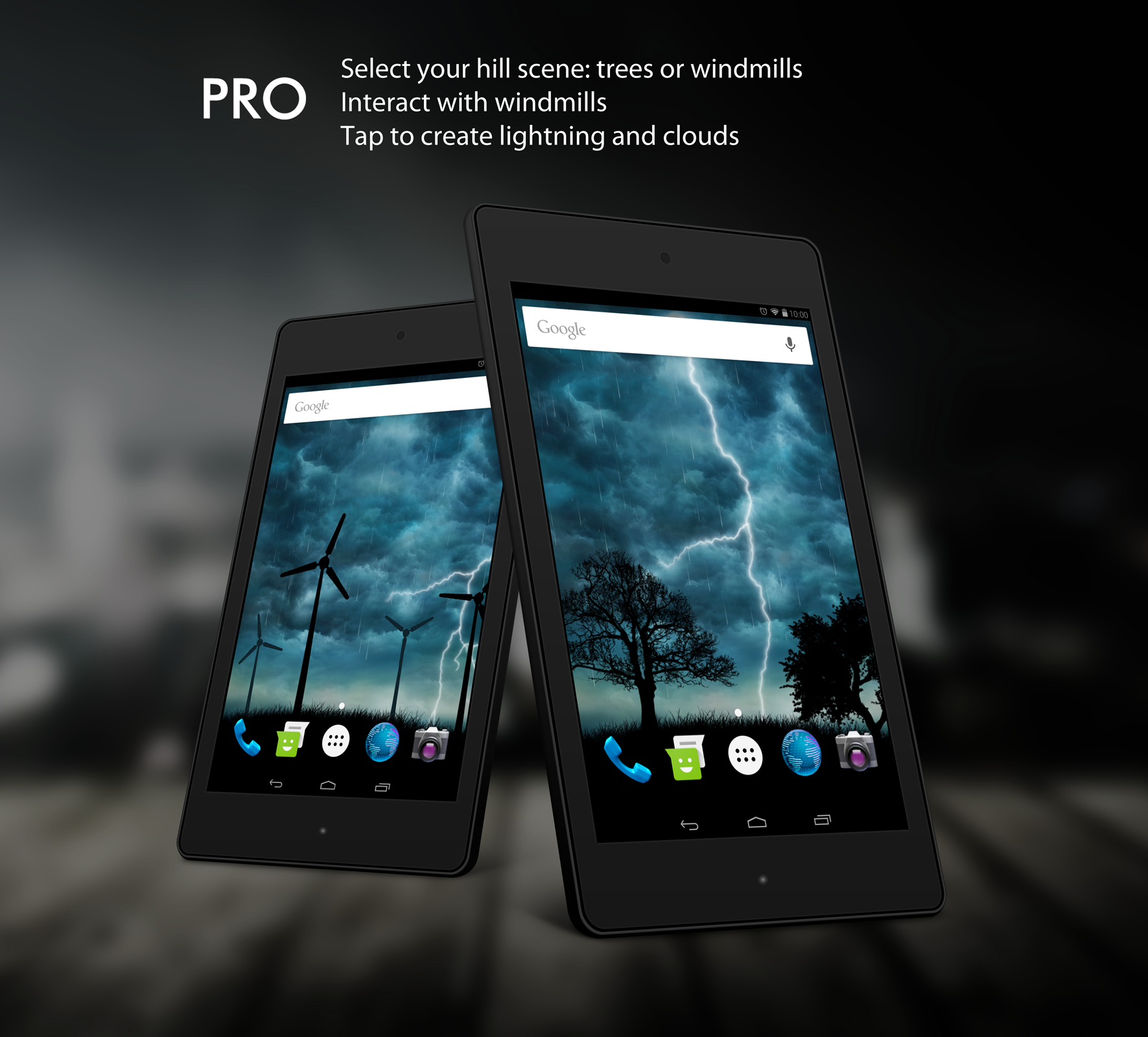 Android application Live Storm Pro Wallpaper screenshort