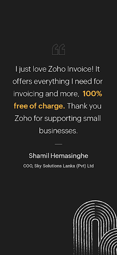 Screenshot of Zoho Invoice - Invoice Maker