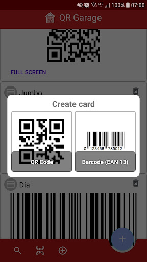 QR Garage - Save your codes Screen 3