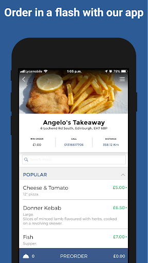 Android application Angelo's Takeaway screenshort
