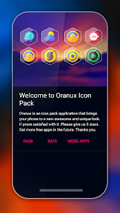 أورانكس - لقطة شاشة لحزمة الأيقونة