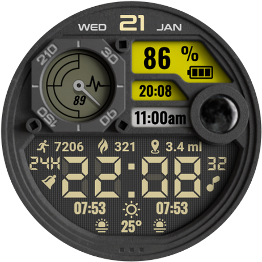 PT31 Digital Watch Face