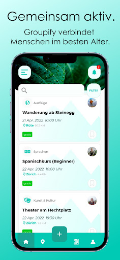 Android application Groupify - Gemeinsam aktiv screenshort