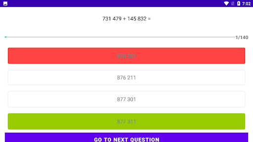 Quiz App  Junior Level Math