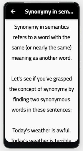 Android application Synonymy screenshort