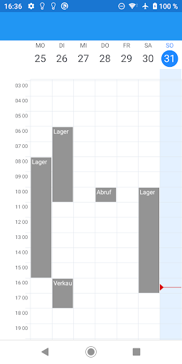 Android application ShiftCalendar screenshort