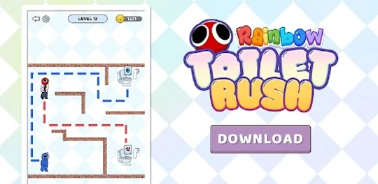 Draw Puzzle Rainbow ToiletRush