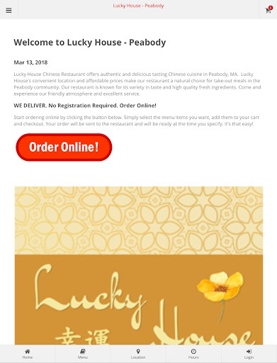 Lucky House Peabody Ordering
