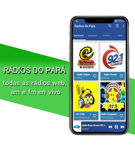 Android application Radios do Para screenshort