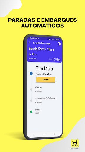 Android application Via Van Motorista screenshort