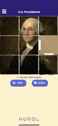 Android application U.S. Presidents Sliding Puzzle screenshort