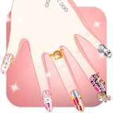 Game decorate nails icon