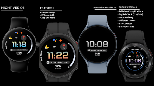 Night ver 06 - watch face screenshot 14