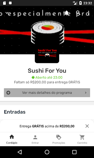 Android application SUSHI FOR YOU MCZ screenshort