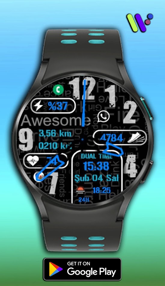 #4. KZY147 (Android) โดย: Kzy Watchfaces