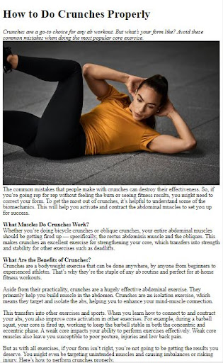 How to Do Crunches Exercises Screen 2