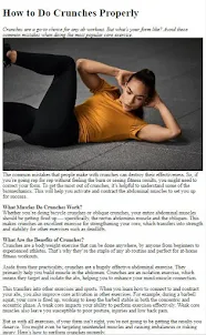 How to Do Crunches Exercises
