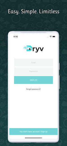 Android application Dryv screenshort