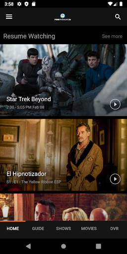 Android application FORETHOUGHT.tv screenshort