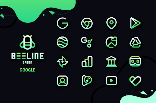 Screenshot of BeeLine Green Iconpack