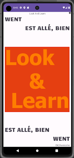 Android application LookAndLearn screenshort