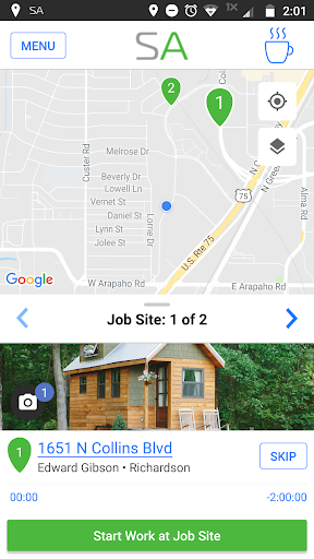 Android application SA Team screenshort