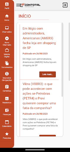 Android application Contotal Contabilidade screenshort