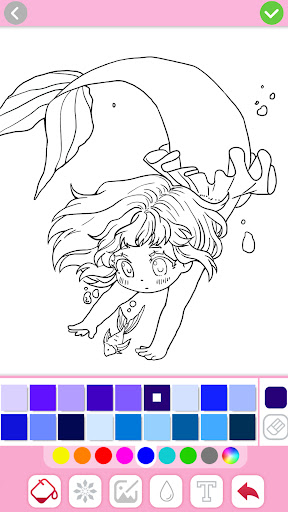 Mermaid Coloring:Mermaid games screenshot