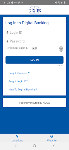 Android application Dixies FCU Mobile screenshort