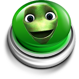 Green alien dance button icon