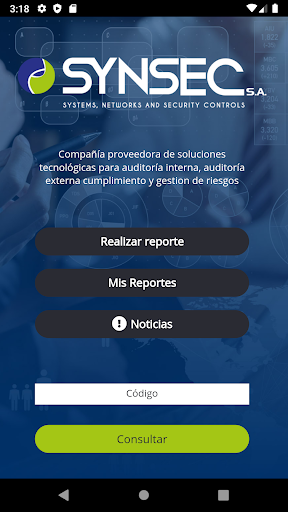 Android application SYNSEC screenshort