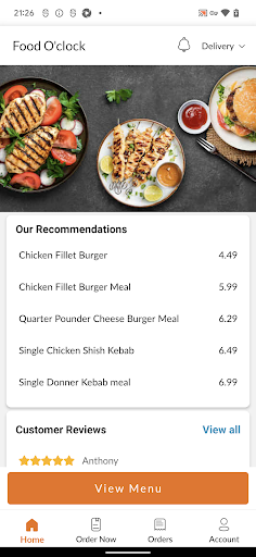 Food Oclock Screen 2