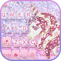 Тема для клавиатуры Glitter Unicorn