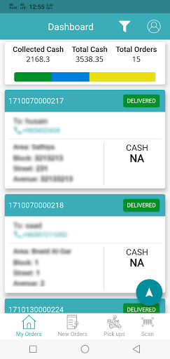 Android application Paydo Rider screenshort