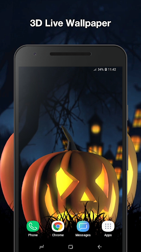Android application Halloween Night Live Wallpaper screenshort